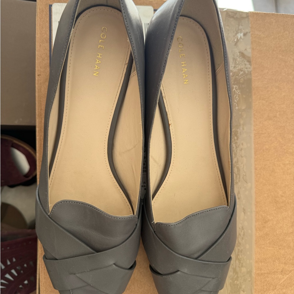 Cole Haan Gray Flats with Minimalist Design